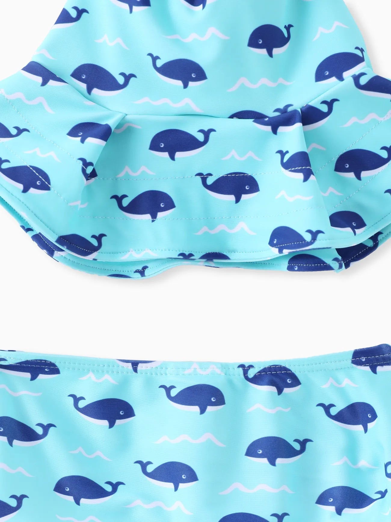 Maillot de bain bebe 2 pièces avec motif petit baleines - MG