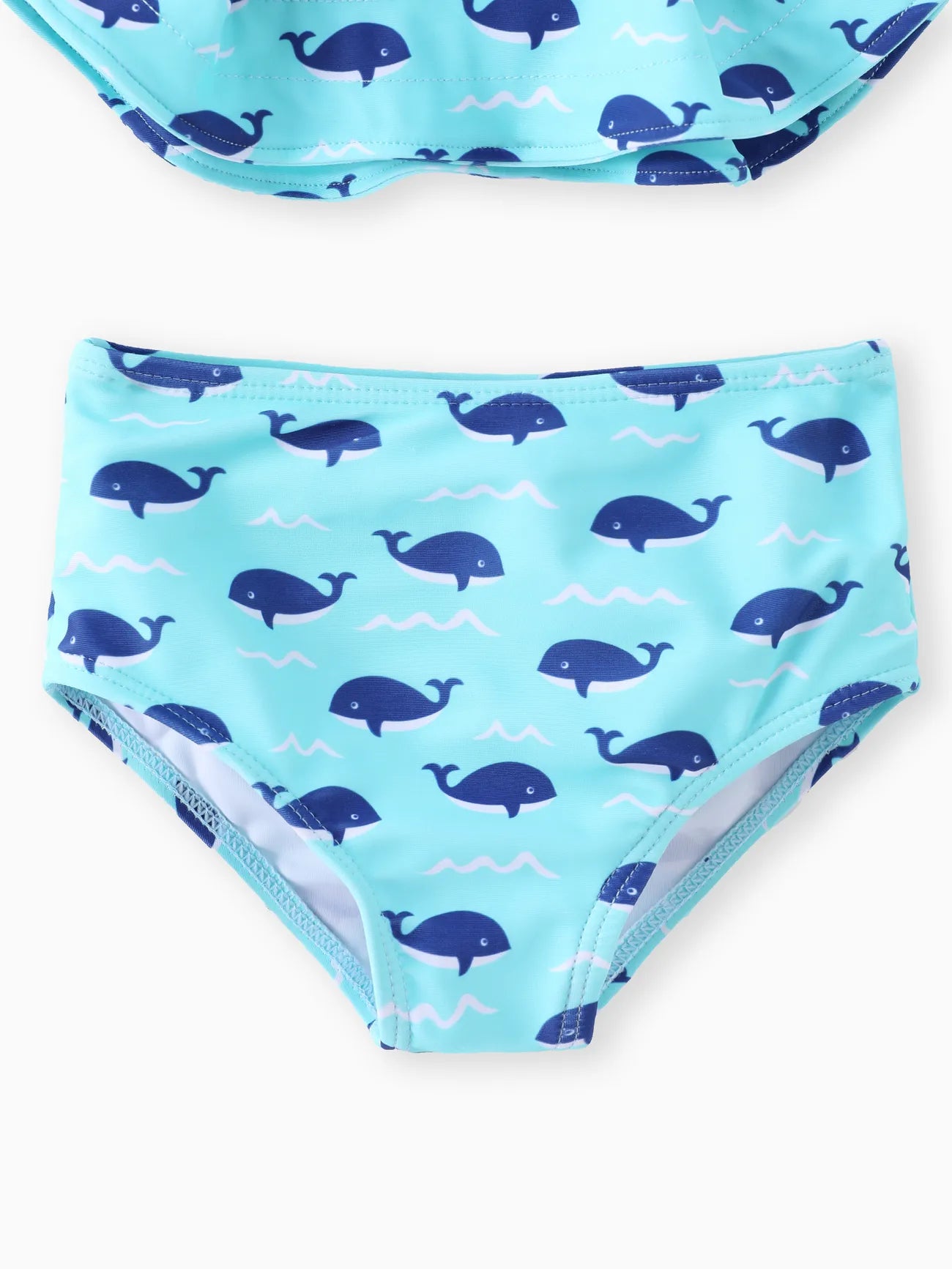 Maillot de bain bebe 2 pièces avec motif petit baleines - MG