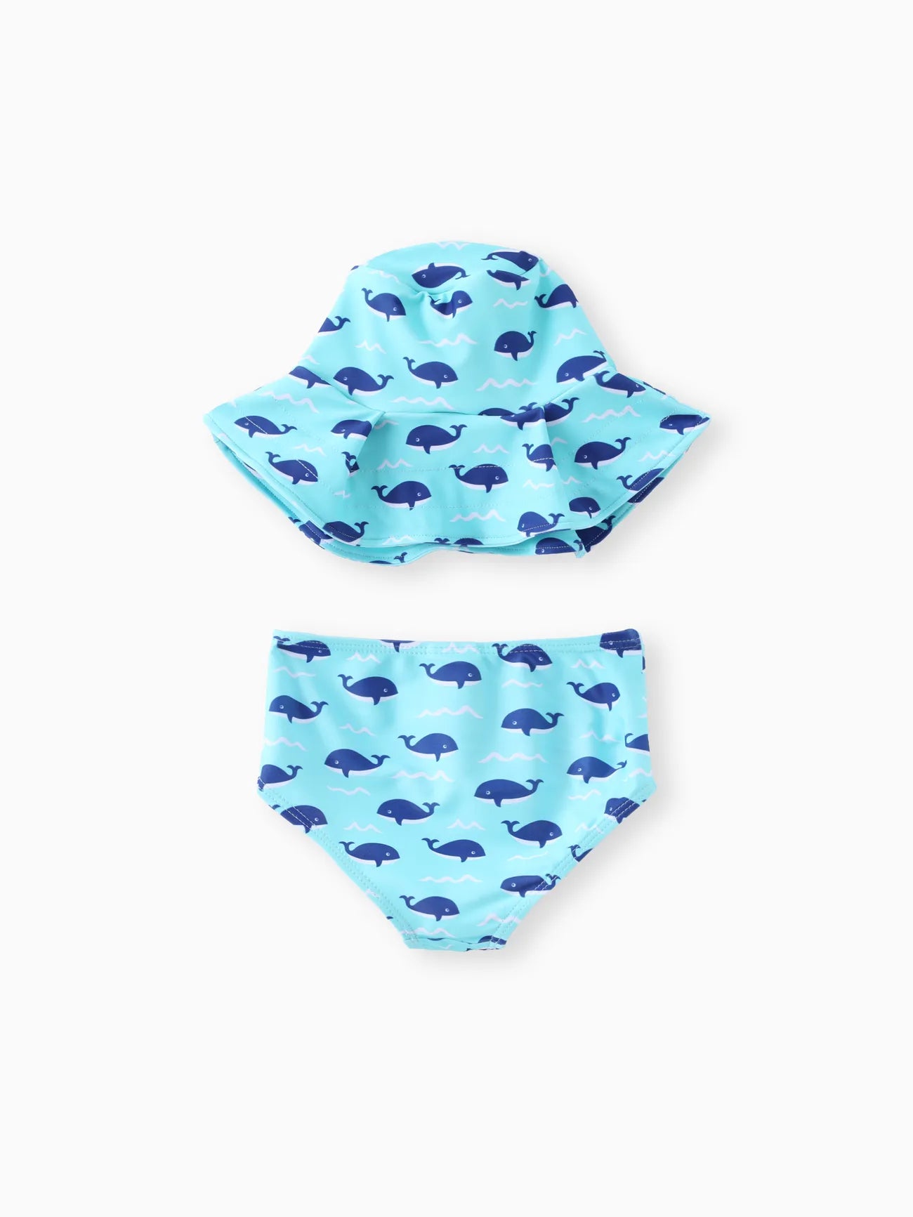 Maillot de bain bebe 2 pièces avec motif petit baleines - MG