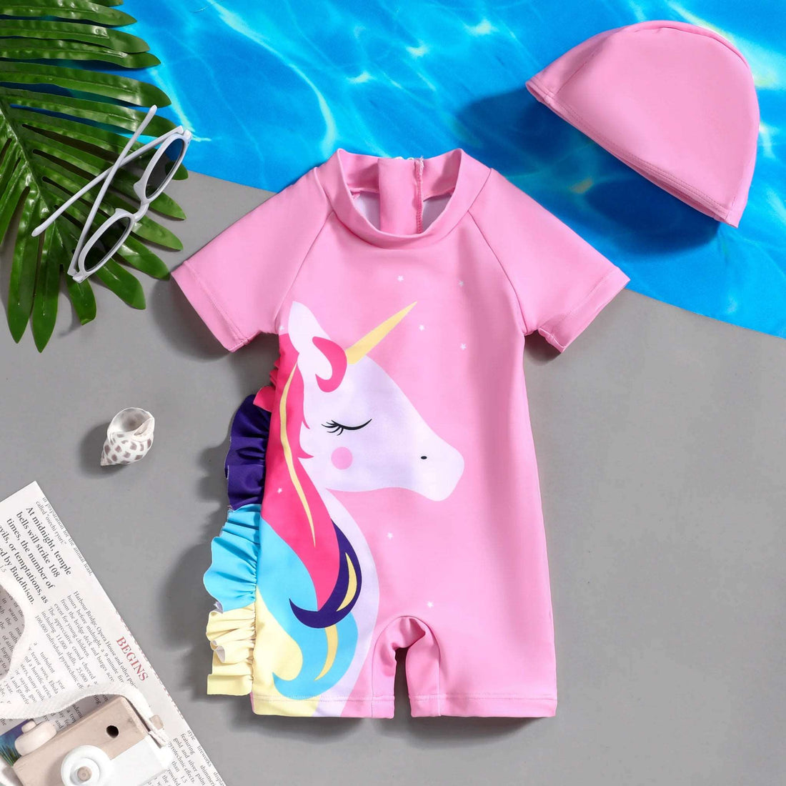 Maillot de bain Licorne rose bebe fille - RG