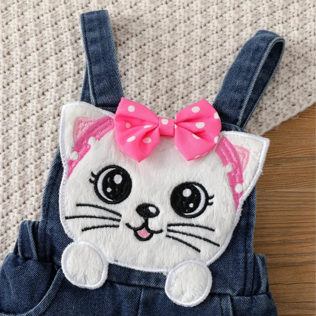 Ensemble 2 pièces bebe fille chat mignon - QG